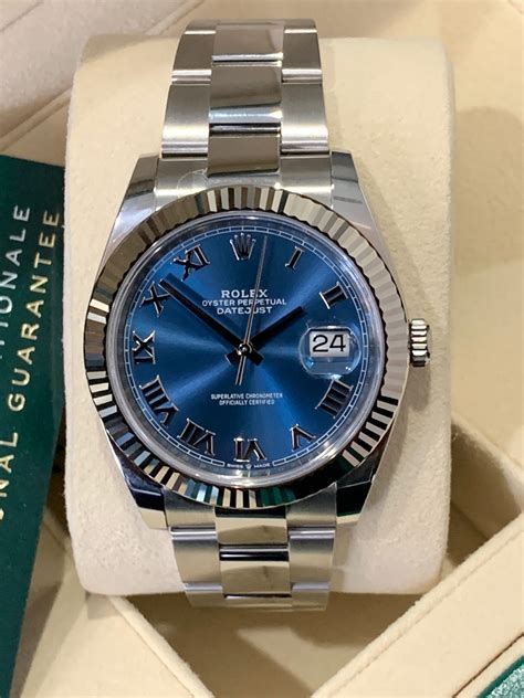 datejust rolex bleu|rolex datejust blue dial 41mm.